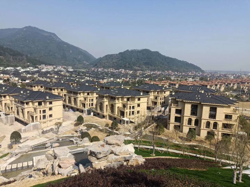 黄金麻别墅群石材干挂